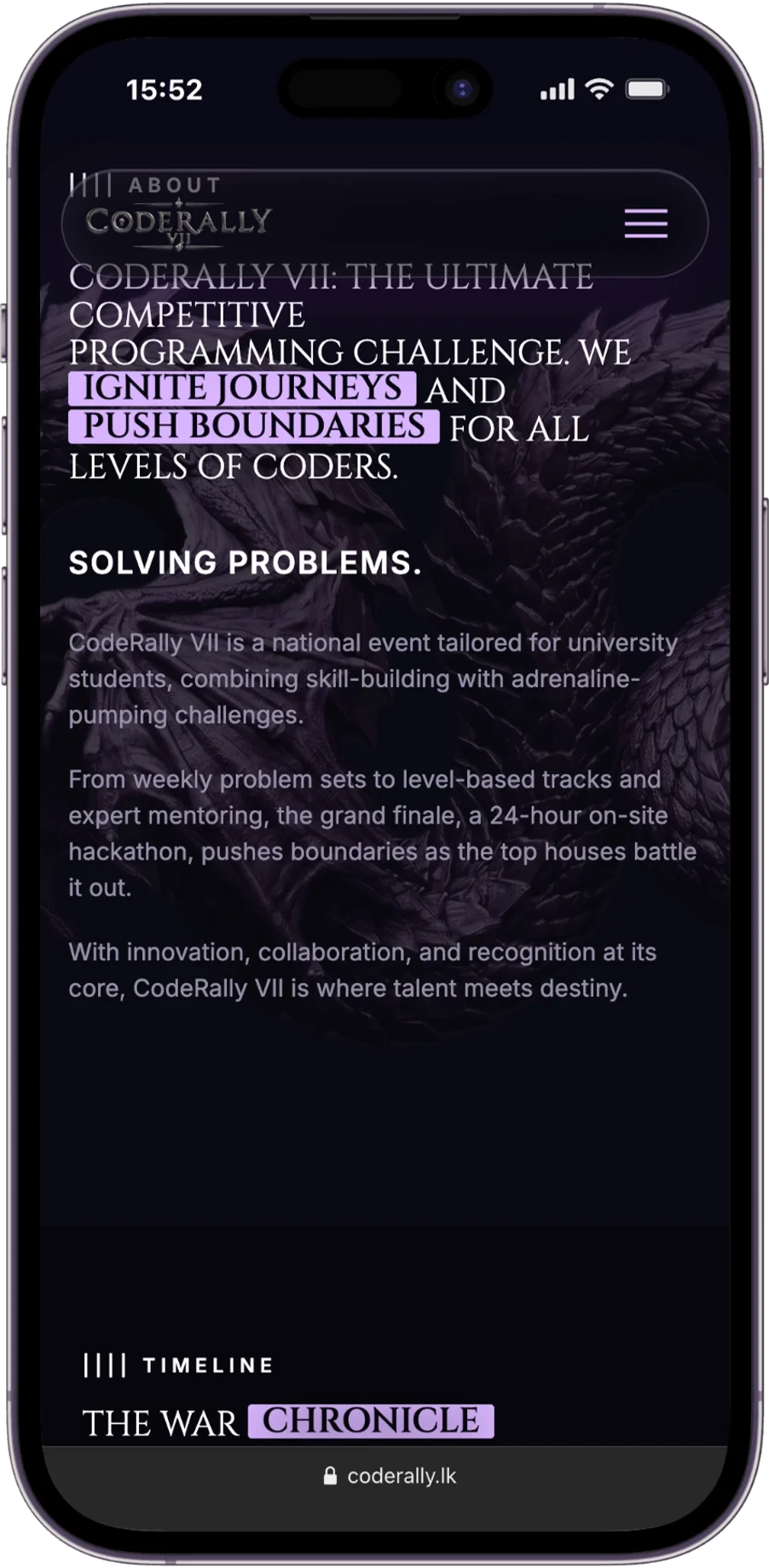 About on mobile