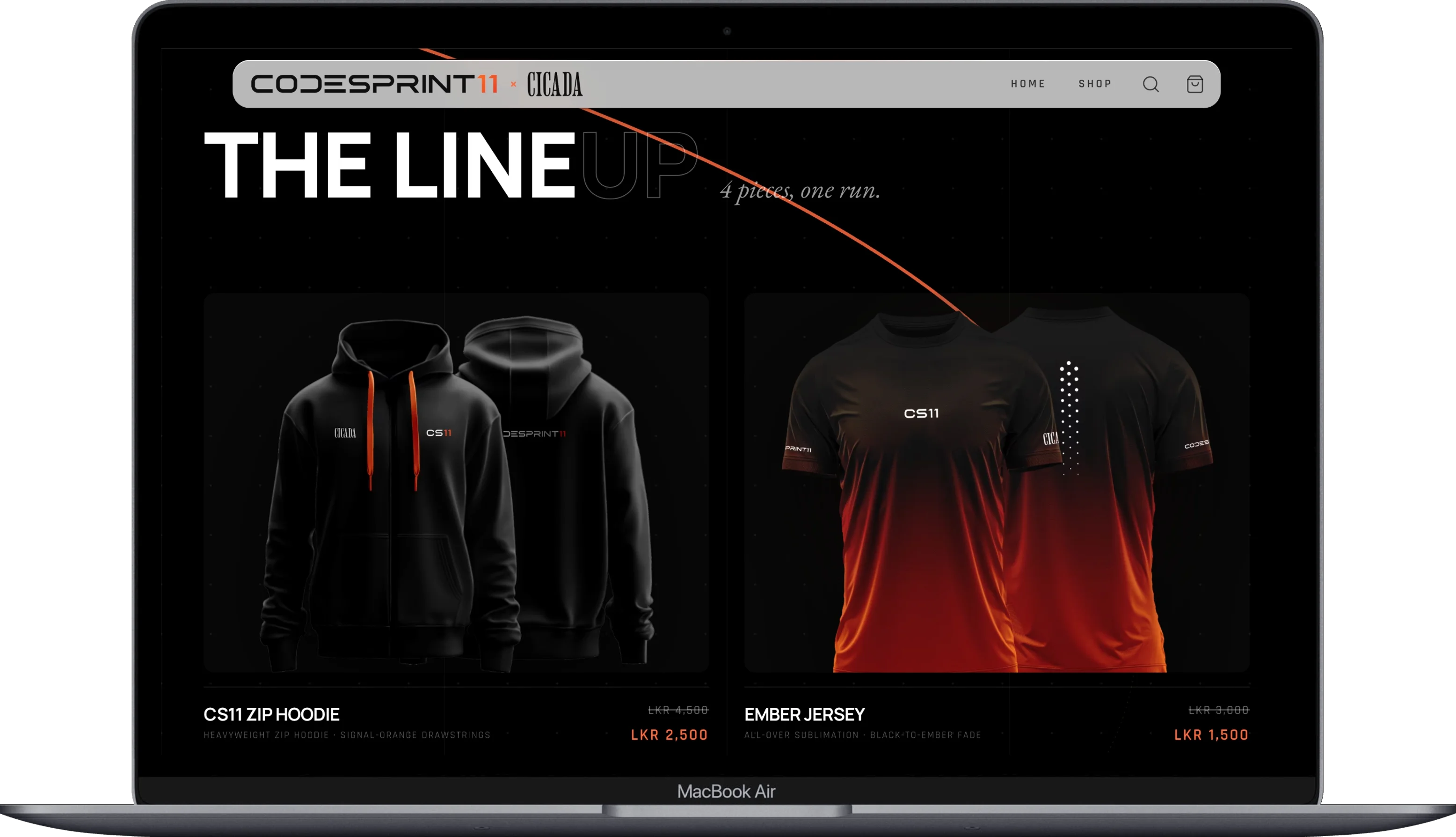 Merchandise lineup