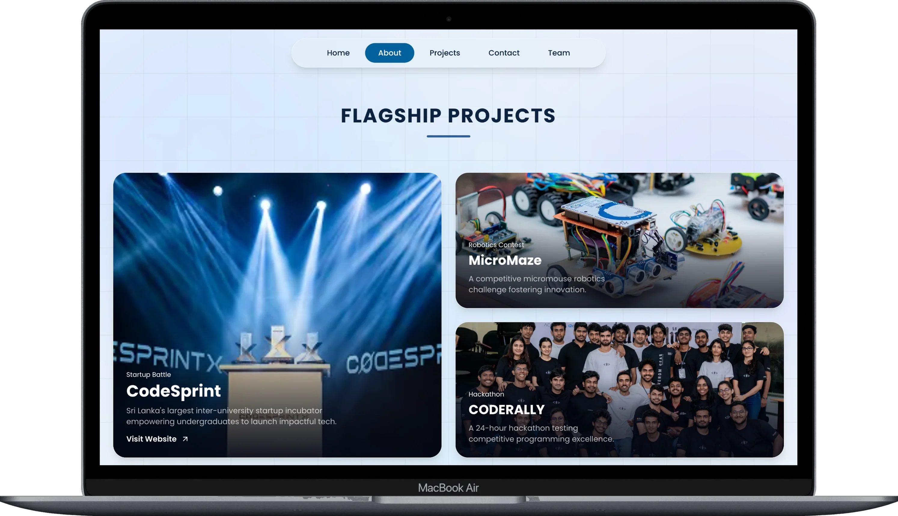 Flagship projects: CodeSprint, MicroMaze and CodeRally