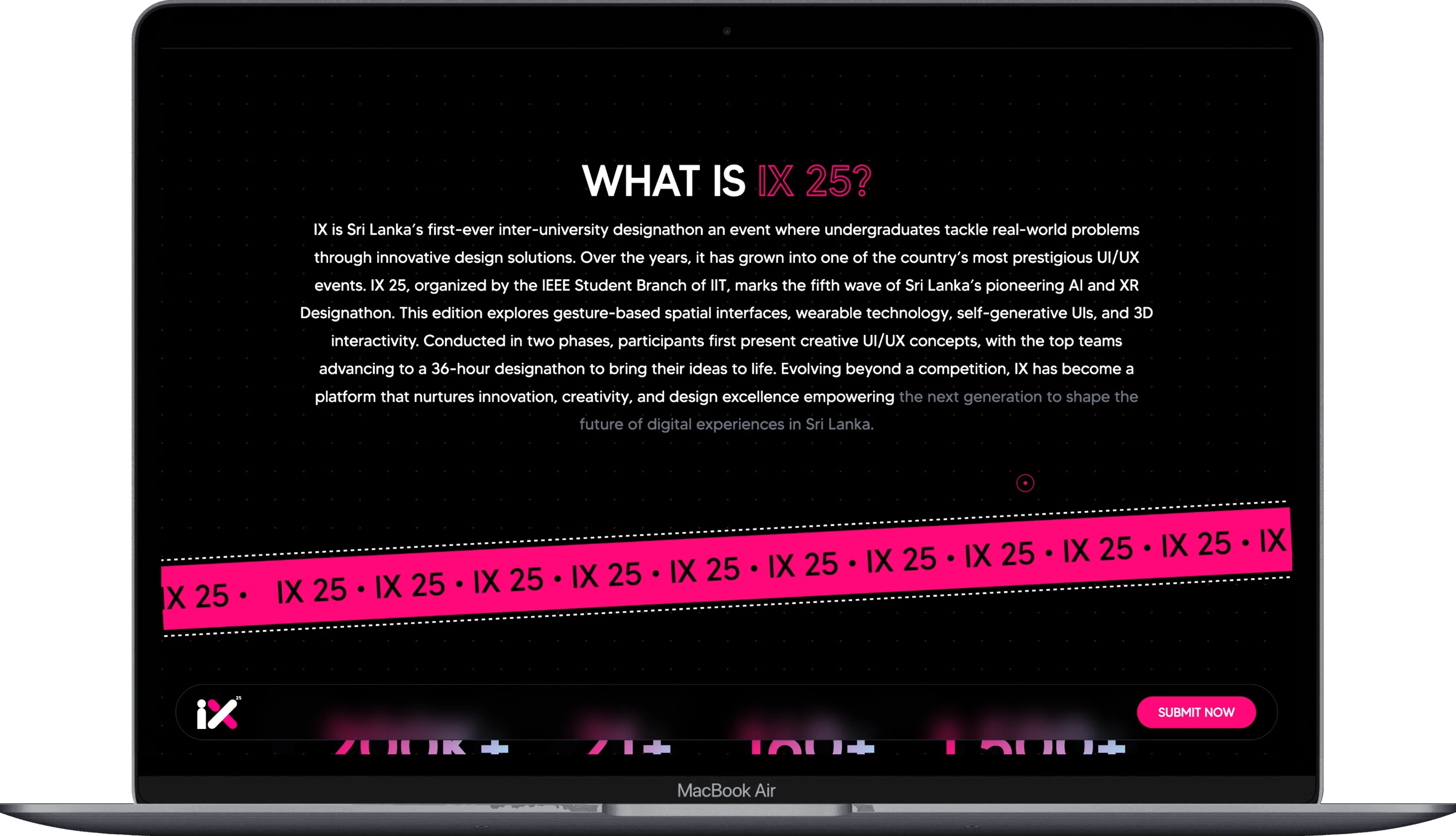 What is IX 25 — the event's story