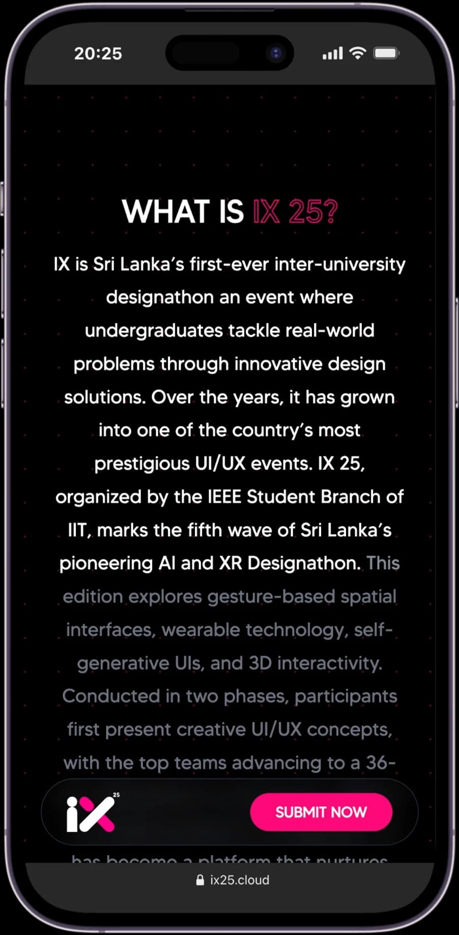 What is IX 25 on mobile