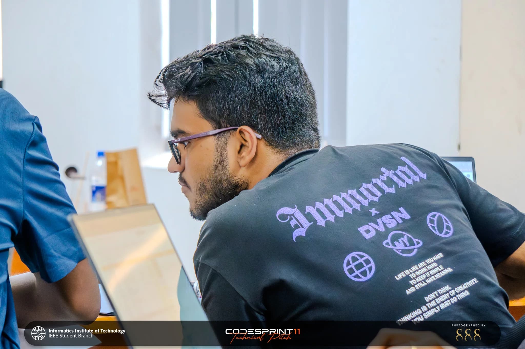 CodeSprint participant working at Technical Pitch Day