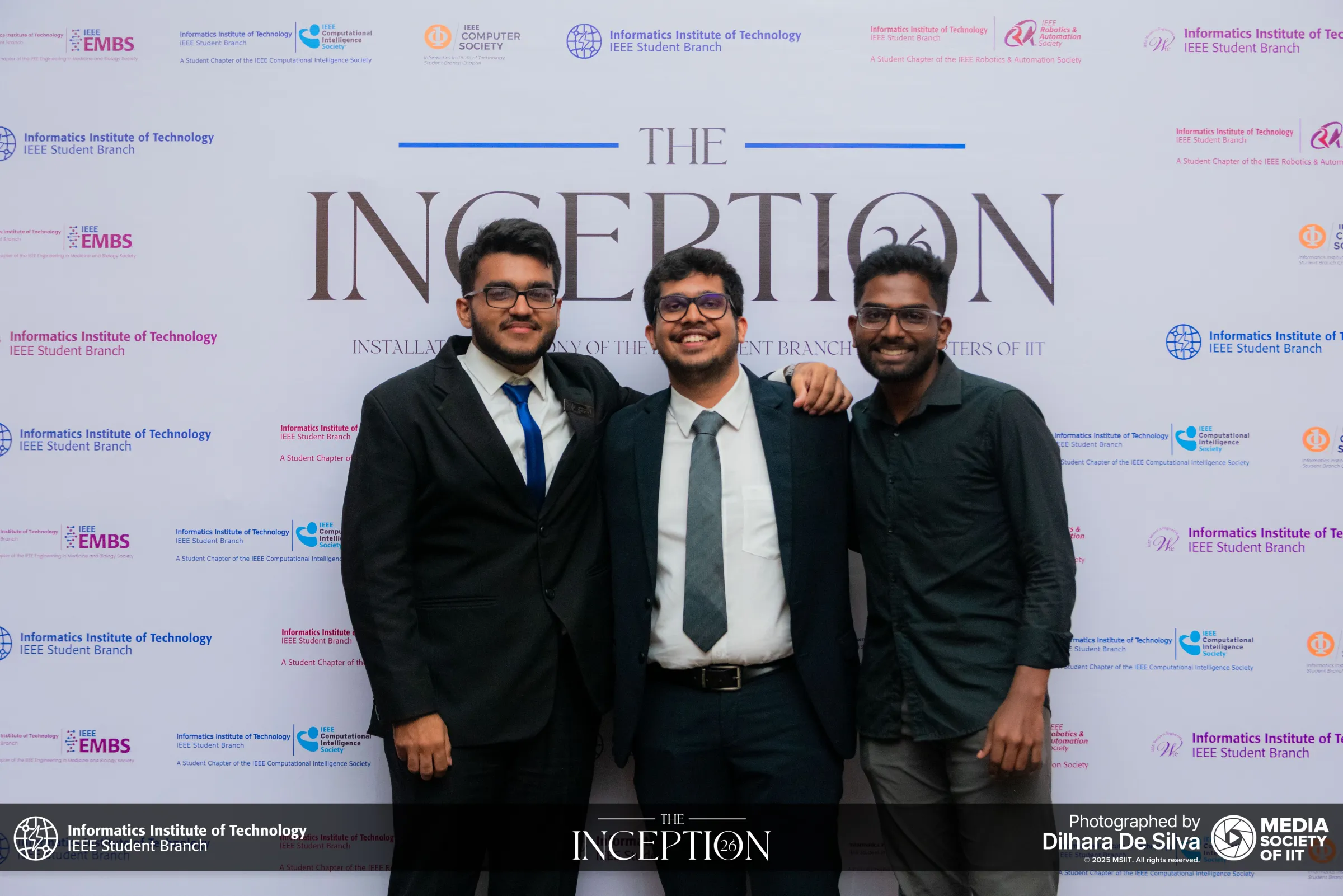 Committee members posing at the ceremony