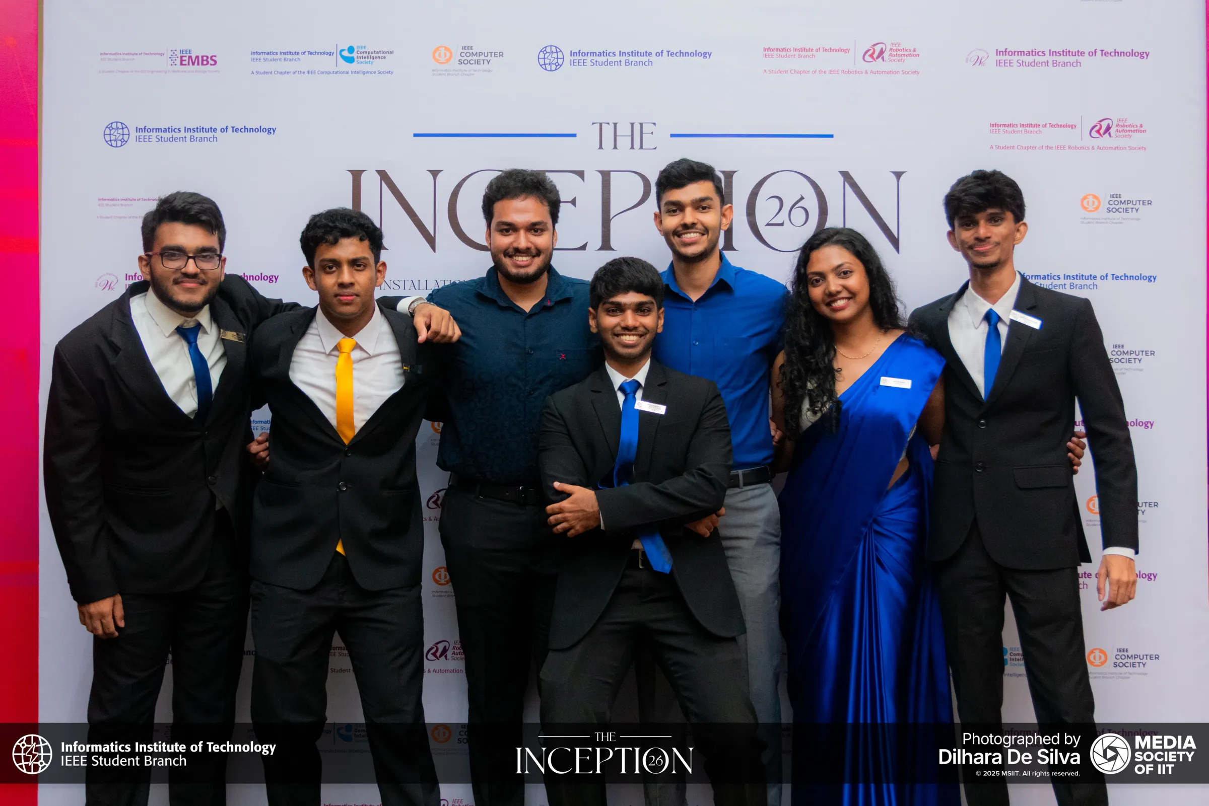 Committee members posing at the ceremony