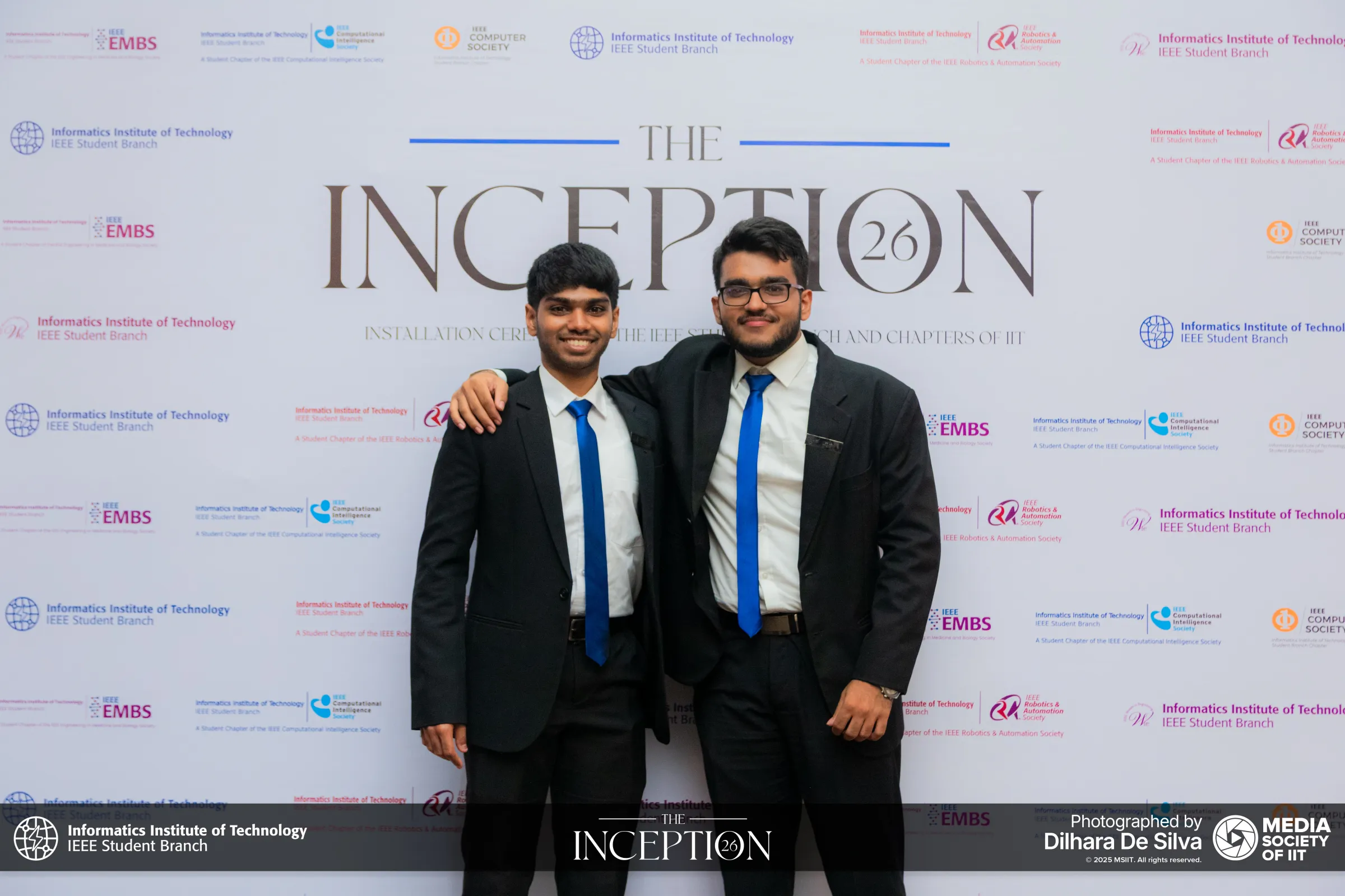 Two members of the committee at the ceremony