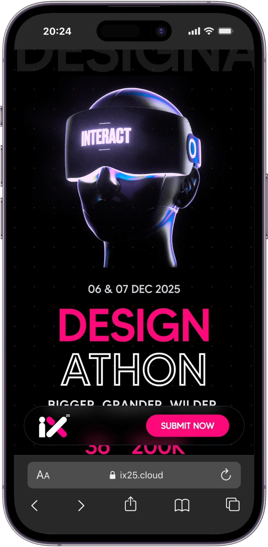 IX 25 mobile homepage hero